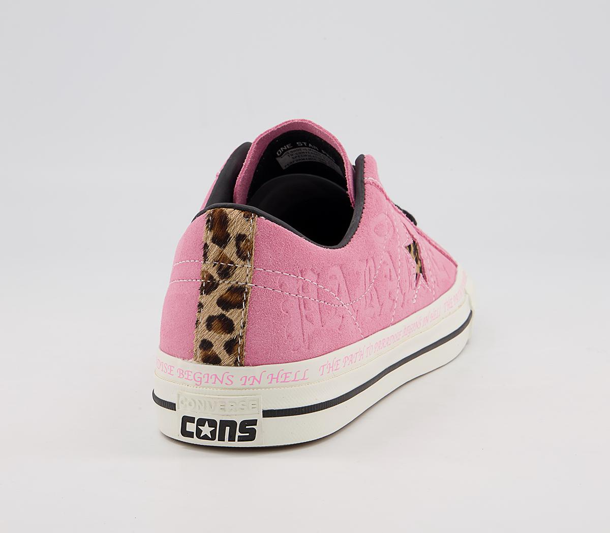 Converse One Star Pro Trainers Converse One Star Pro Trainers Pink Black Egret