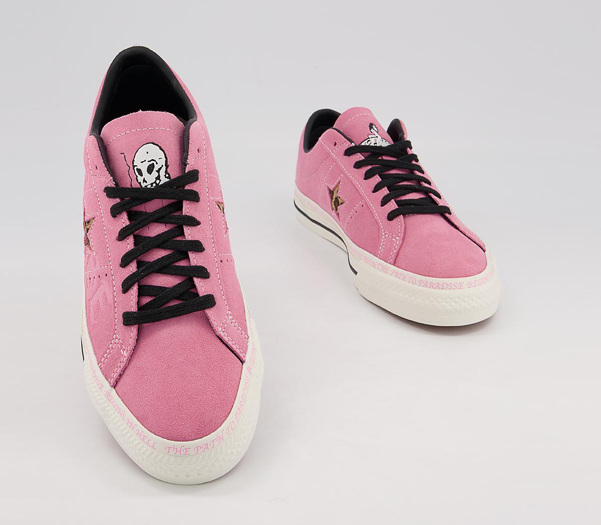 Converse One Star Pro Trainers Converse One Star Pro Trainers Pink Black Egret