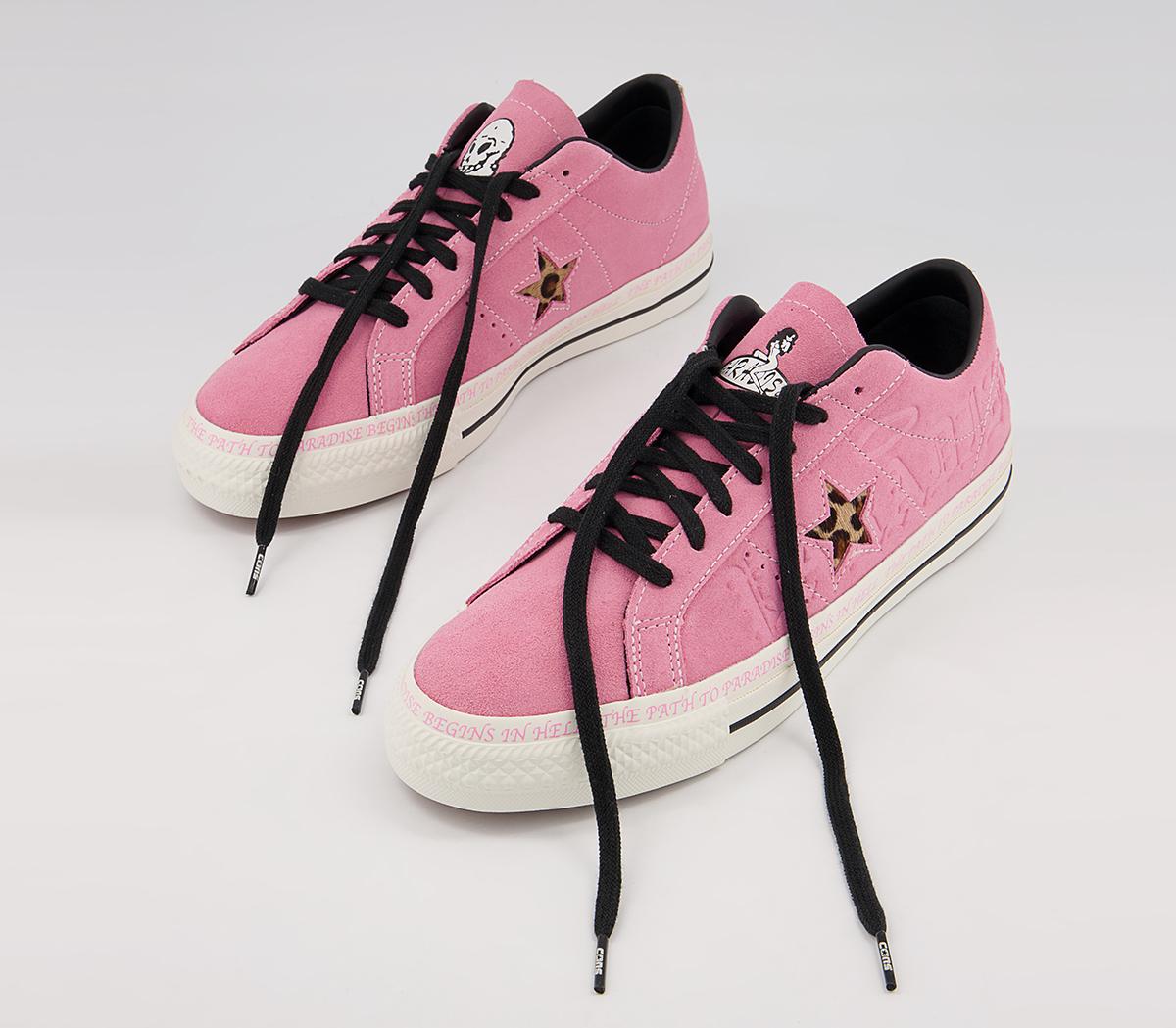 Converse One Star Pro Trainers Converse One Star Pro Trainers Pink Black Egret