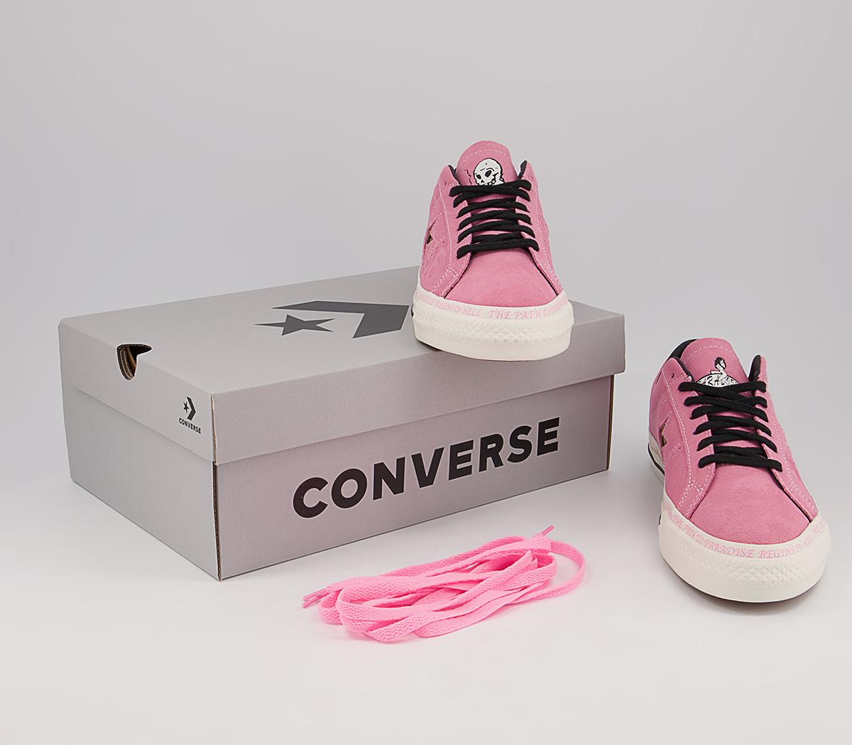 Converse One Star Pro Trainers Converse One Star Pro Trainers Pink Black Egret