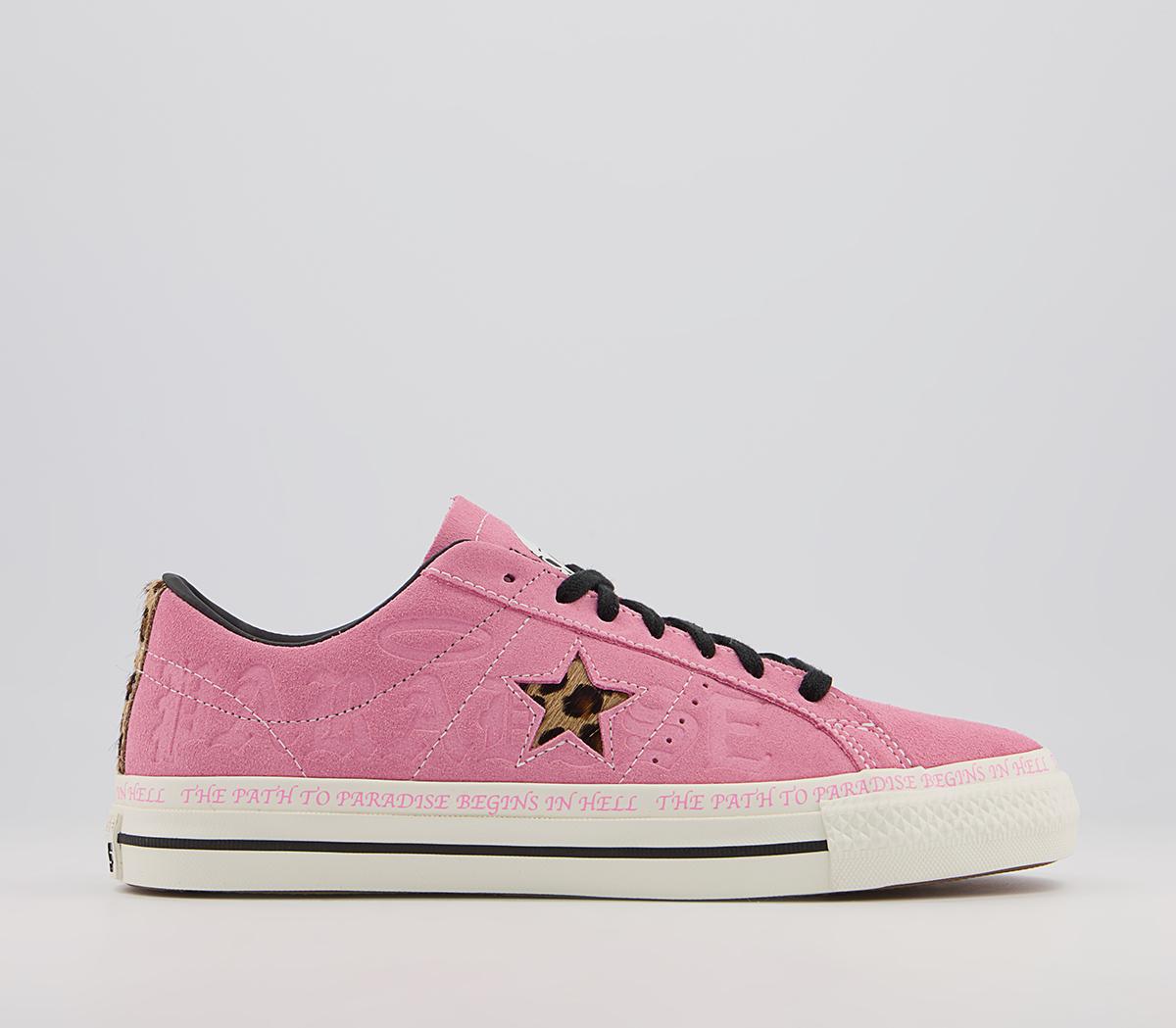 ConverseOne Star Pro TrainersPink Black Egret