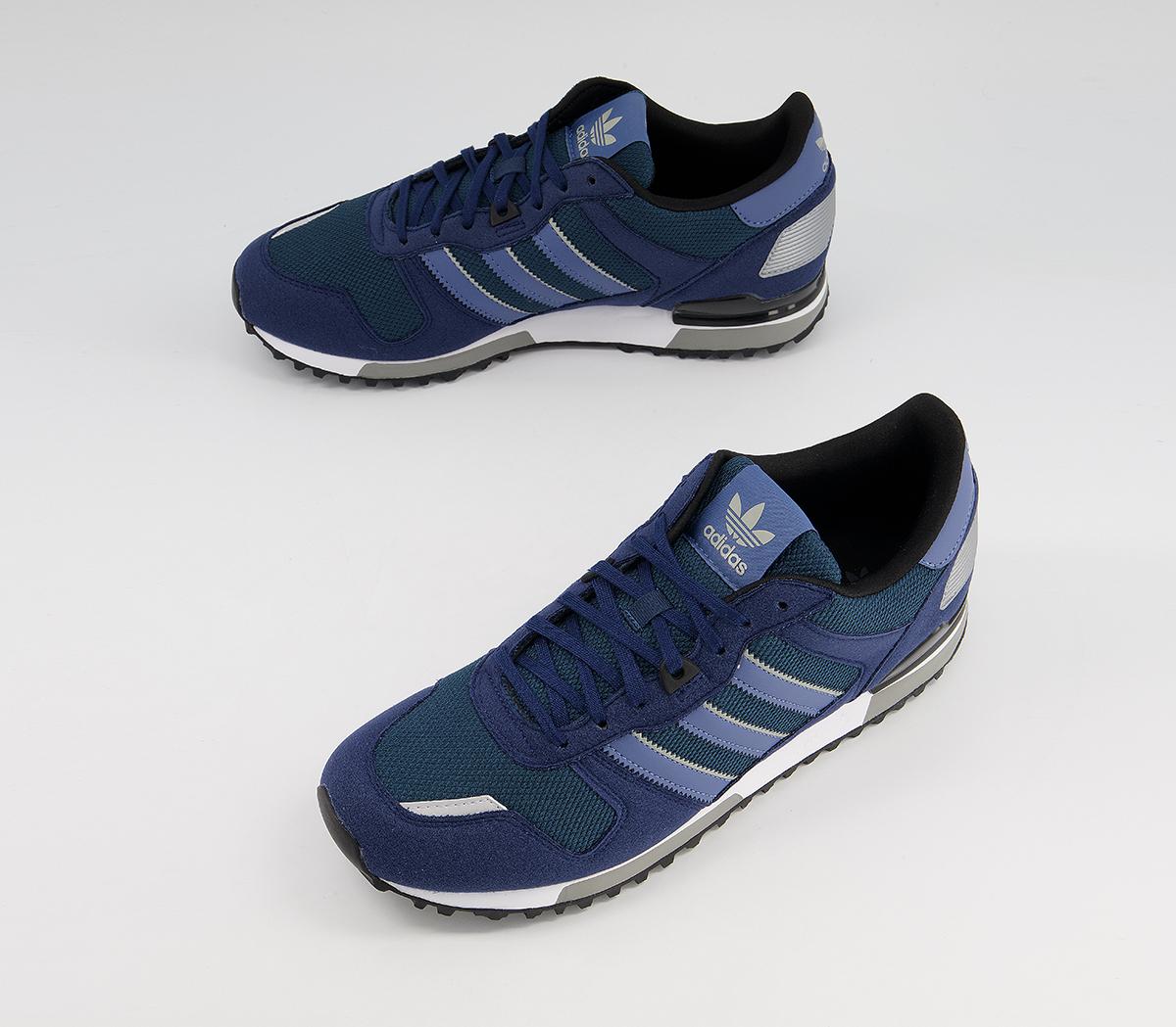 藍 adidas 休閒鞋ZX 700 HD 男鞋深藍灰經典復古麂皮愛迪達H01850