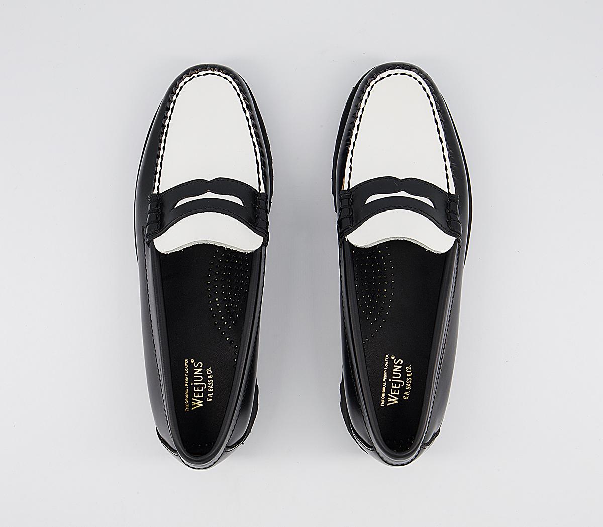 G.H Bass & Co Weejuns 90s Penny Loafers G.H Bass & Co Weejuns 90s Penny Loafers Black White