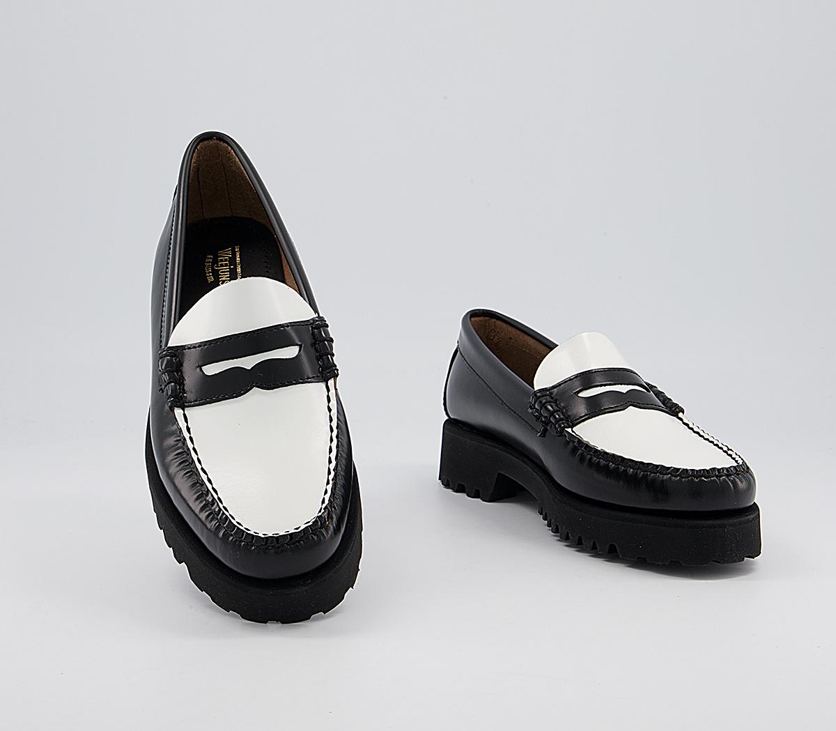 G.H Bass & Co Weejuns 90s Penny Loafers G.H Bass & Co Weejuns 90s Penny Loafers Black White