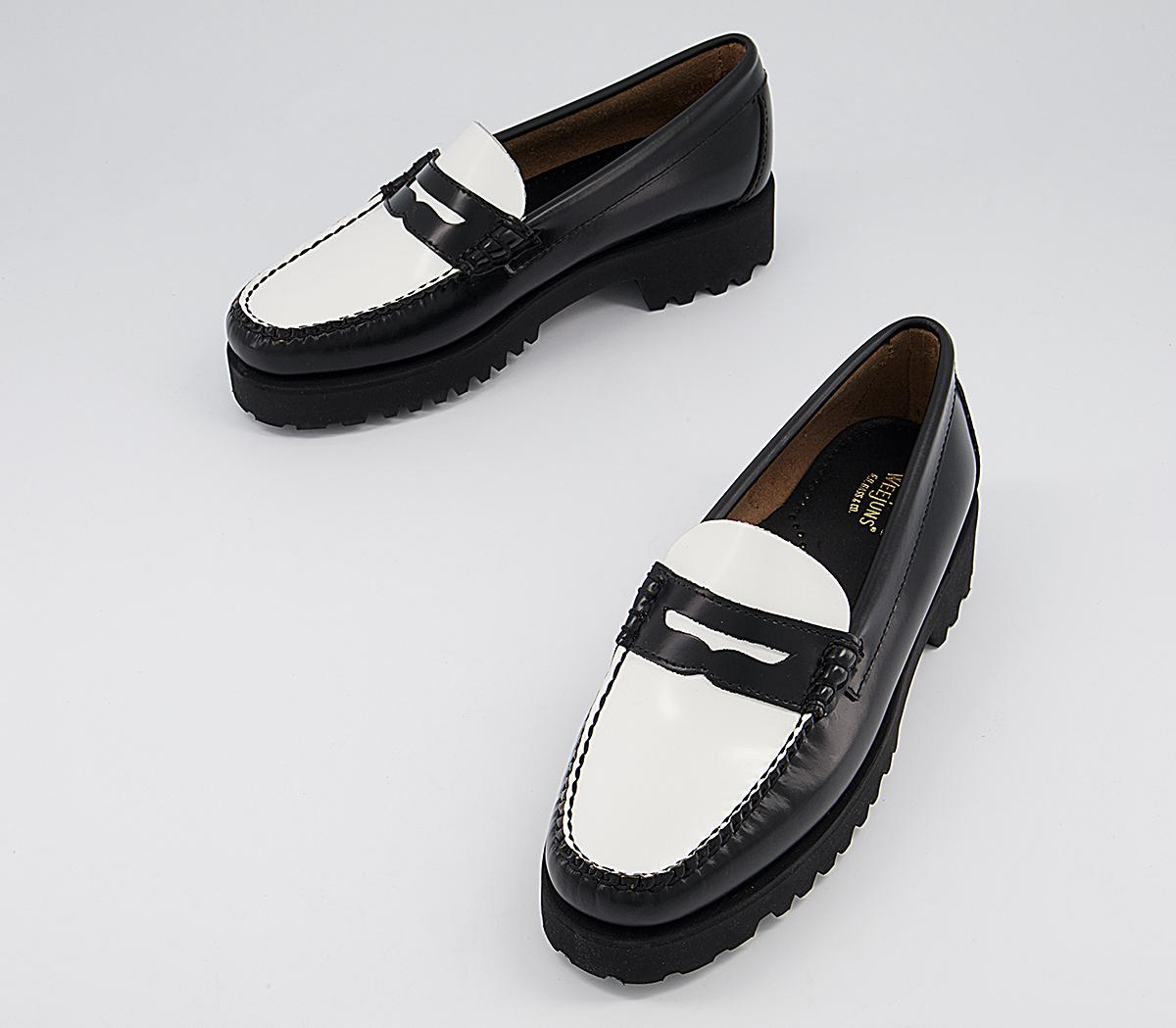 G.H Bass & Co Weejuns 90s Penny Loafers G.H Bass & Co Weejuns 90s Penny Loafers Black White