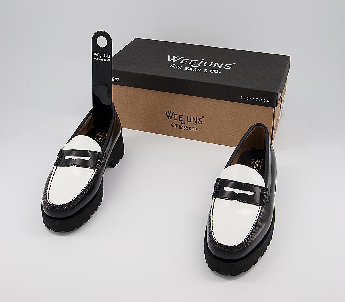 G.H Bass & Co Weejuns 90s Penny Loafers G.H Bass & Co Weejuns 90s Penny Loafers Black White