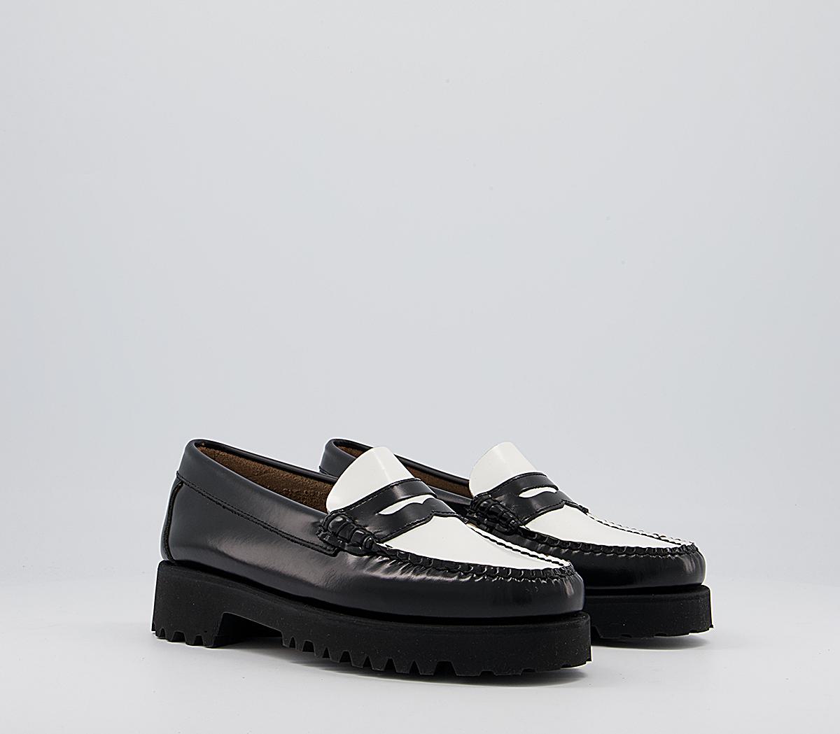 G.H Bass & Co Weejuns 90s Penny Loafers G.H Bass & Co Weejuns 90s Penny Loafers Black White