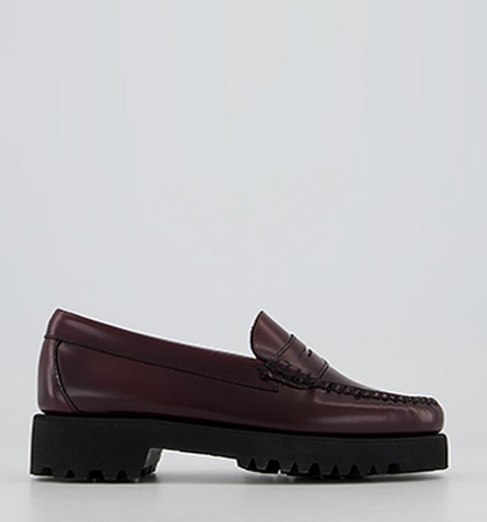 G.H Bass & Co Weejuns 90 Penny Loafers Wine Lthr