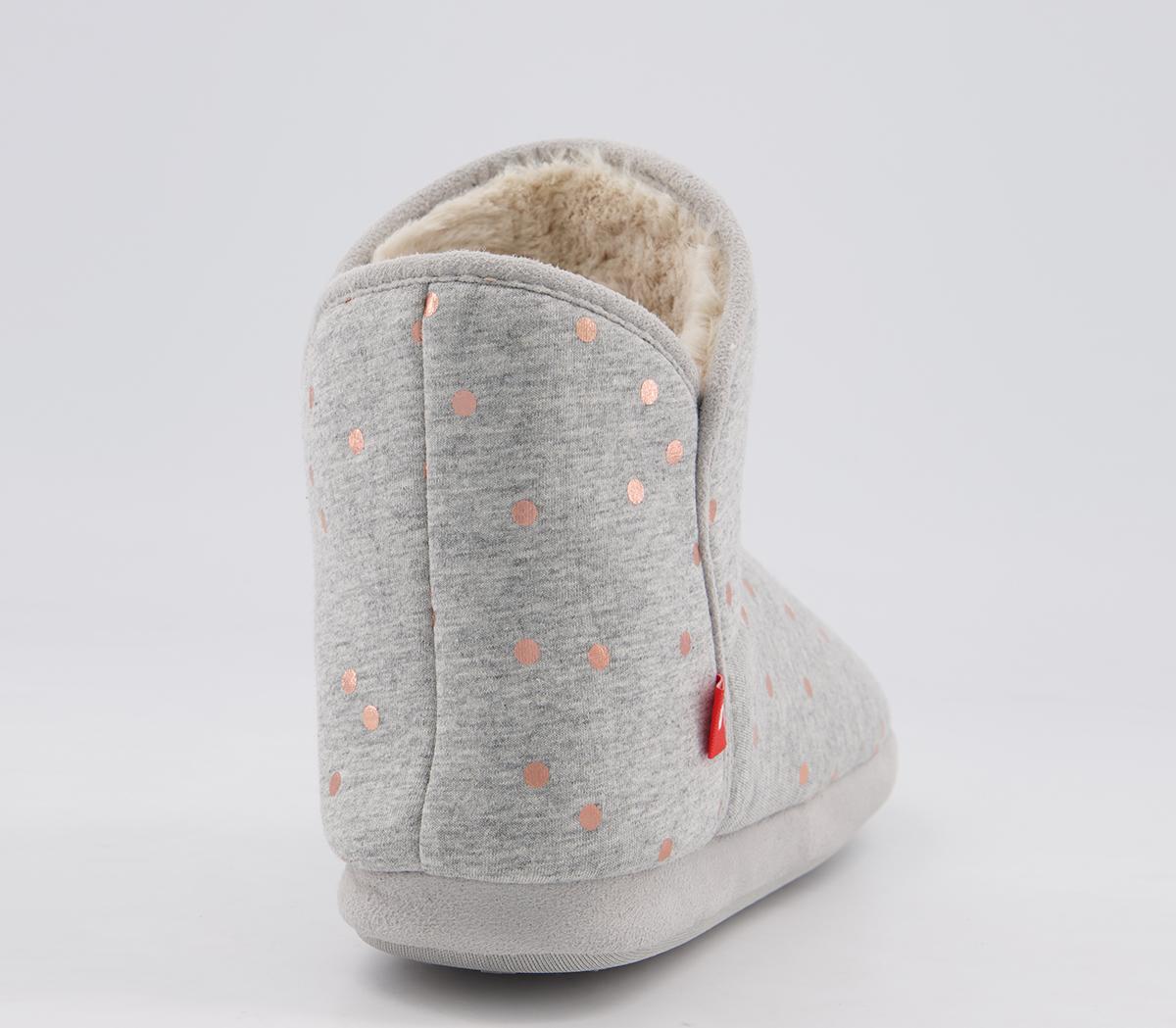 Joules Cabin Boots Grey Spot Women's Slippers