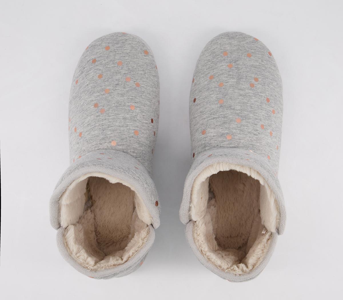 Joules Cabin Boots Grey Spot Women's Slippers