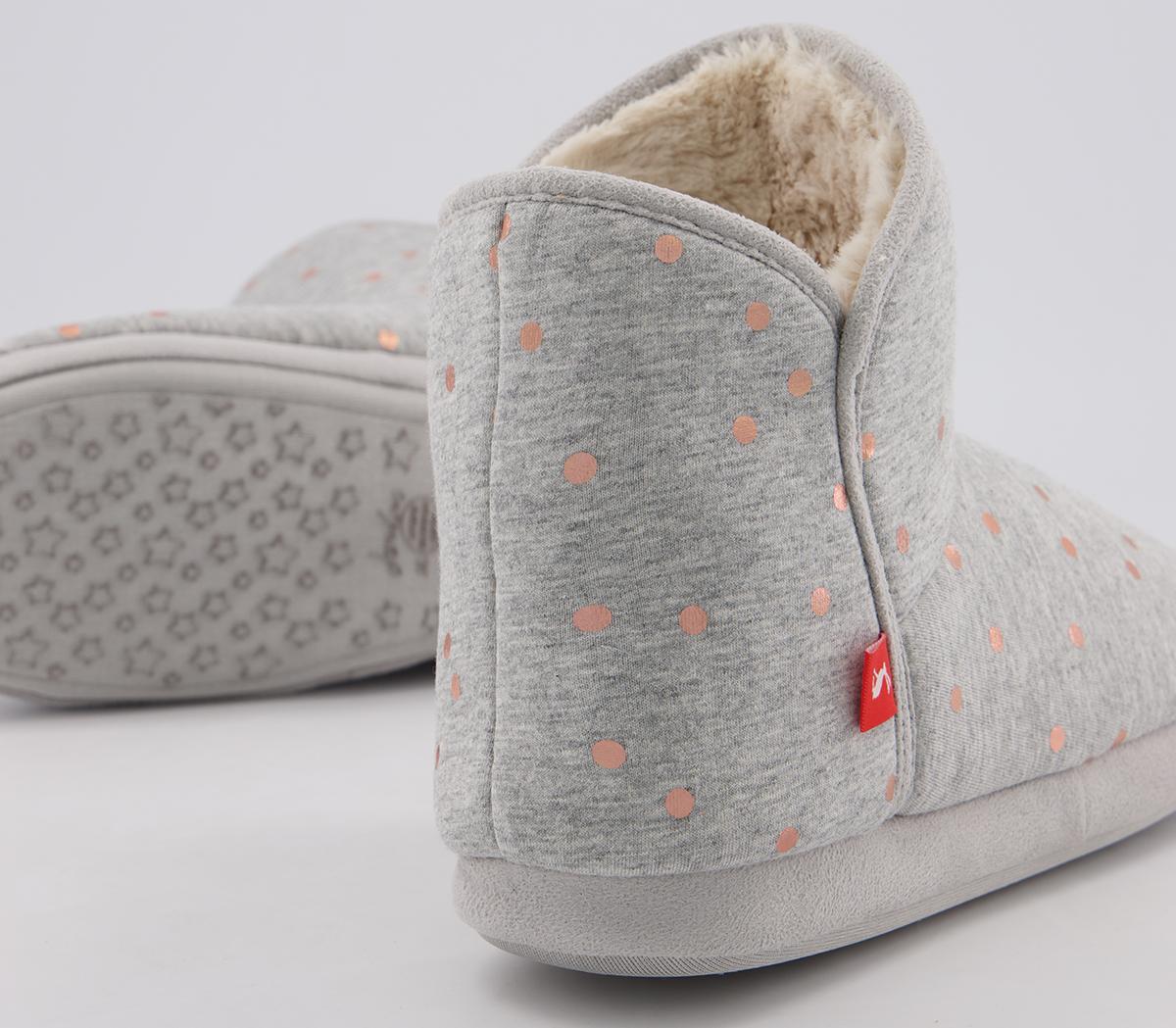 Joules Cabin Boots Grey Spot Women's Slippers