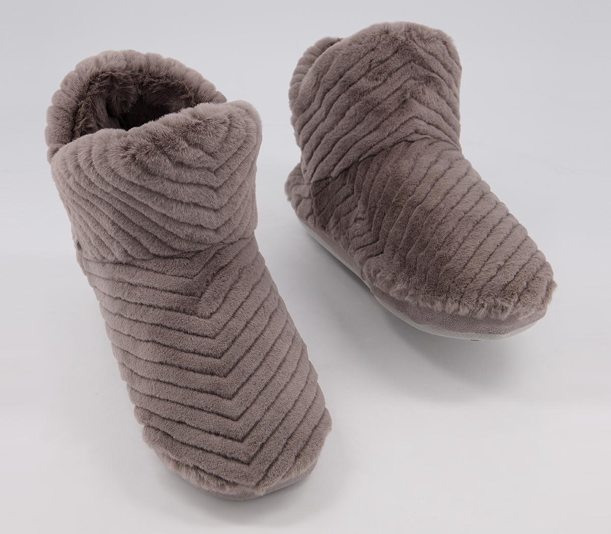 Joules Cabin Luxe Boot Slippers Grey Women's Slippers