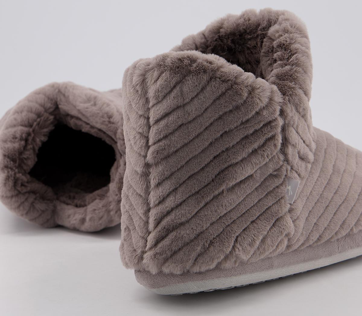 Joules Cabin Luxe Boot Slippers Grey Women's Slippers