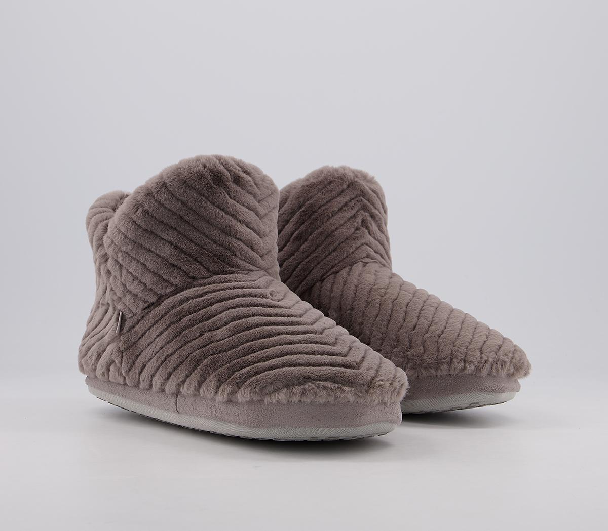 Joules Cabin Luxe Boot Slippers Grey Women's Slippers