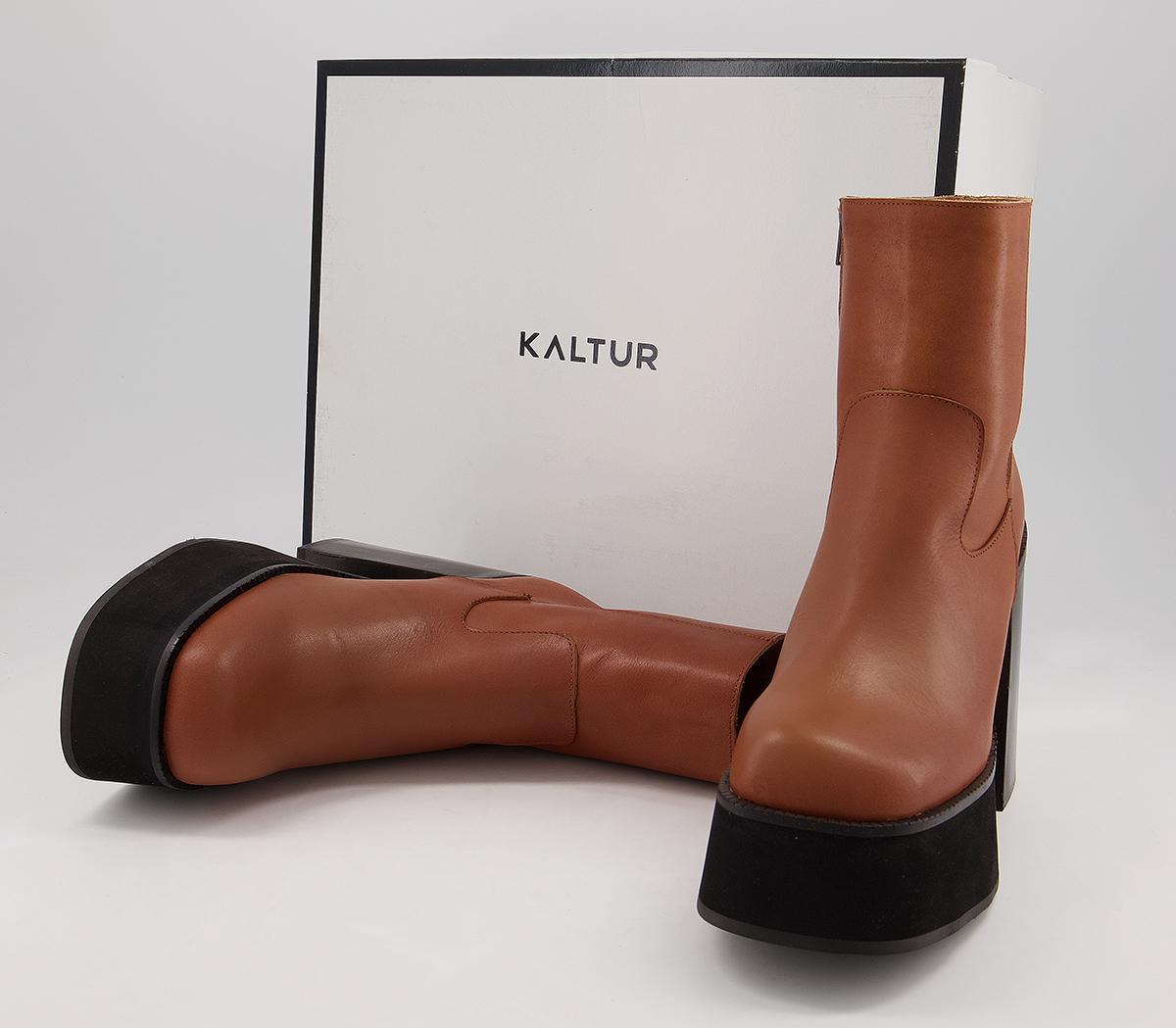 Kaltur Platform Boot Tan - Women's Ankle Boots