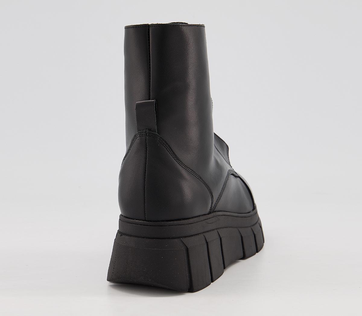 Kaltur Front Zip Boots Black - Women's Ankle Boots