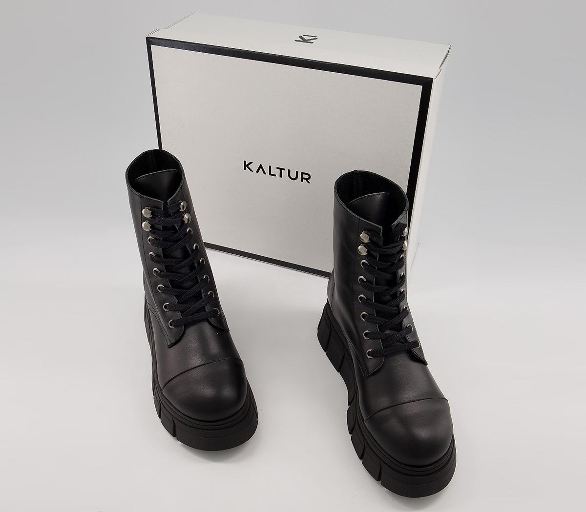 Kaltur Lace Up Boots Kaltur Lace Up Boots Black