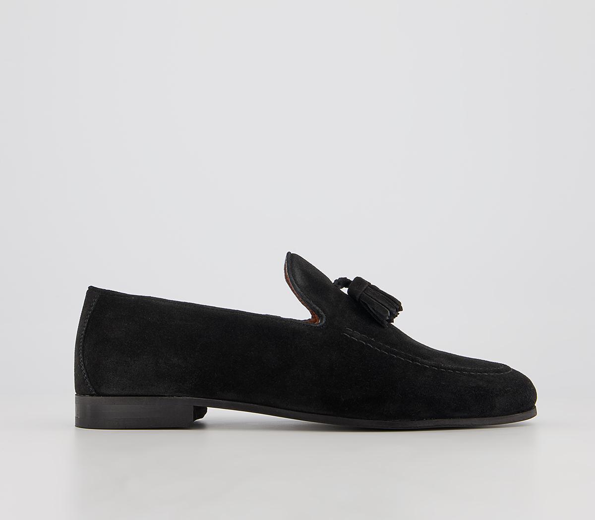 Walk LondonTerry Tassel LoafersBlack Suede