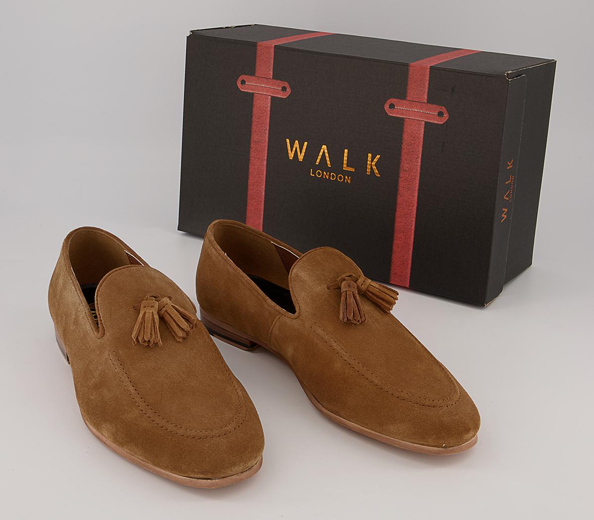 Walk LondonTerry Tassel LoafersCarrot Tan Suede