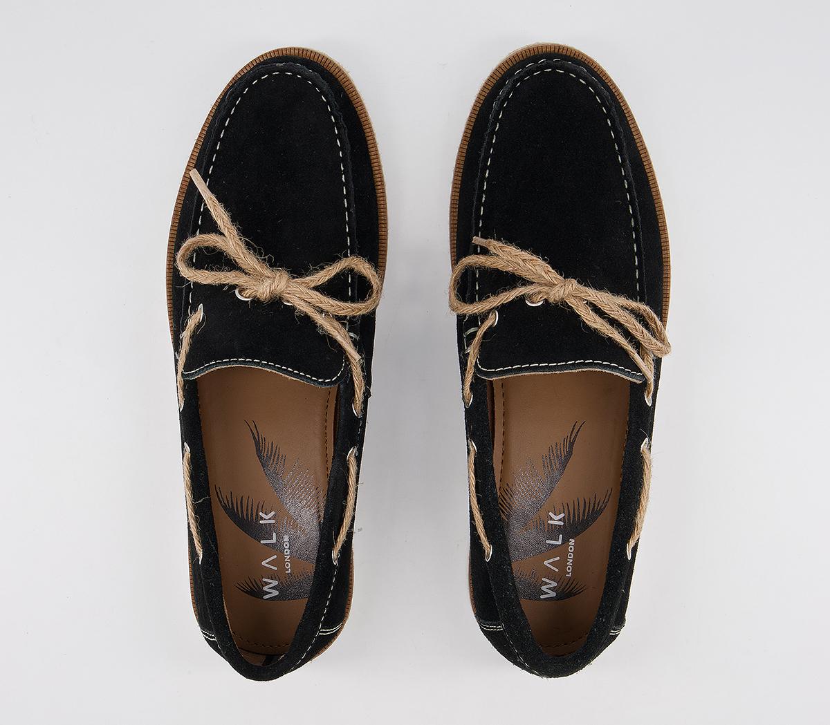 Walk London Bahama Lace Loafers Walk London Bahama Lace Loafers Black Suede