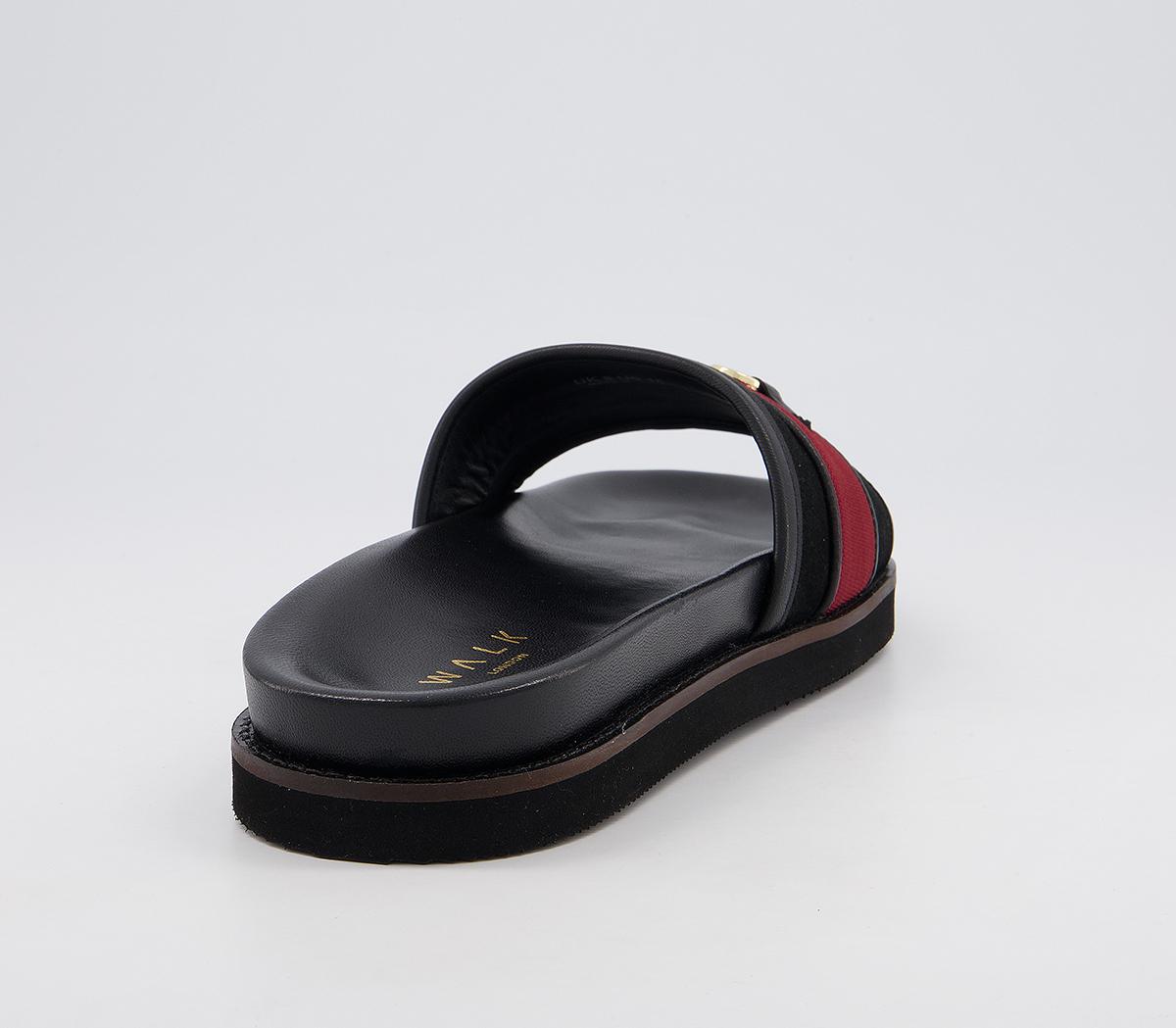 Walk London Ronny Trim Slides Walk London Ronny Trim Slides Red