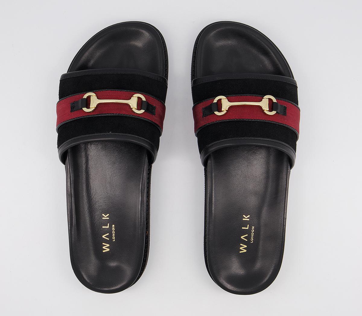 Walk London Ronny Trim Slides Walk London Ronny Trim Slides Red