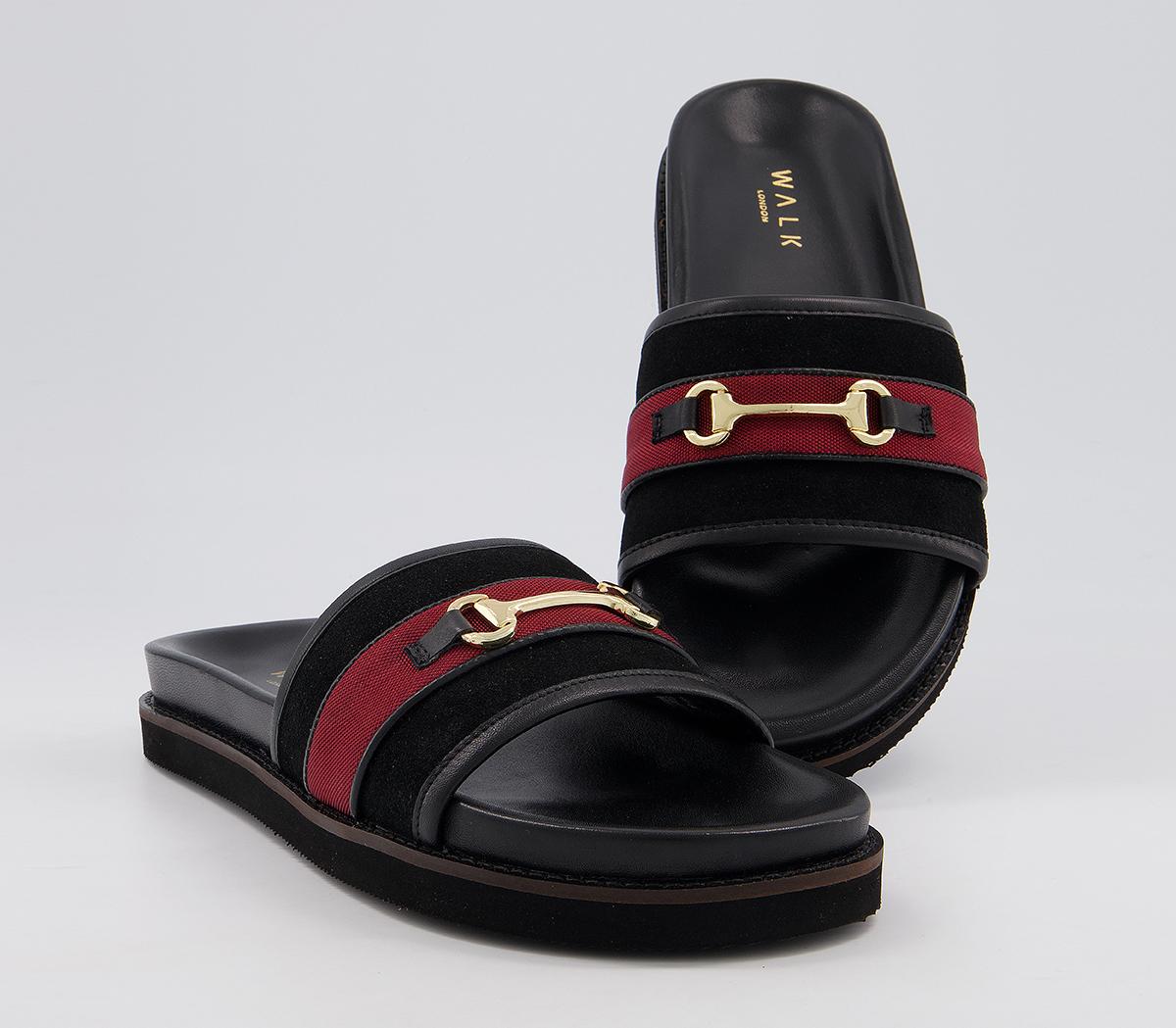 Walk London Ronny Trim Slides Walk London Ronny Trim Slides Red