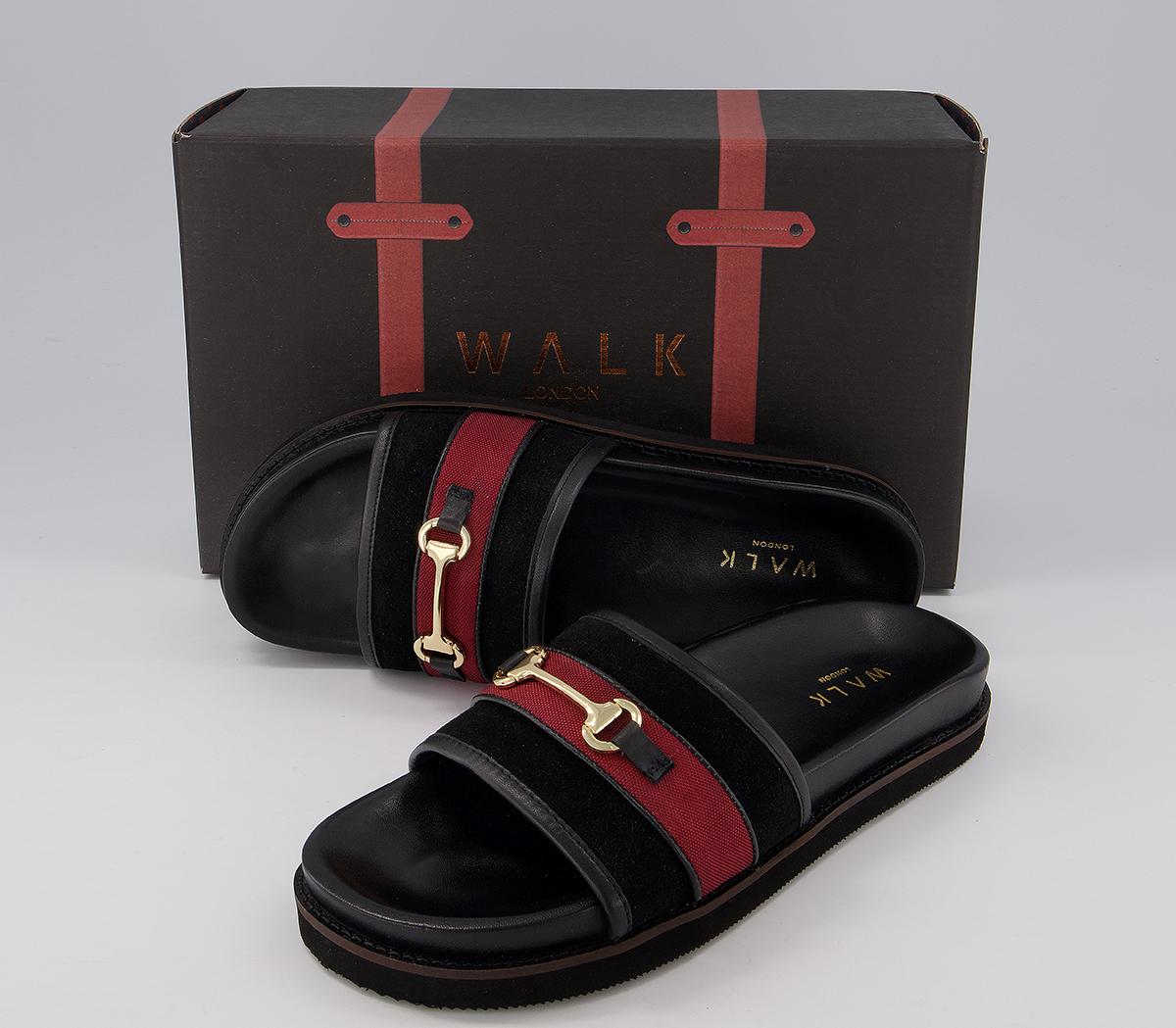 Walk London Ronny Trim Slides Walk London Ronny Trim Slides Red