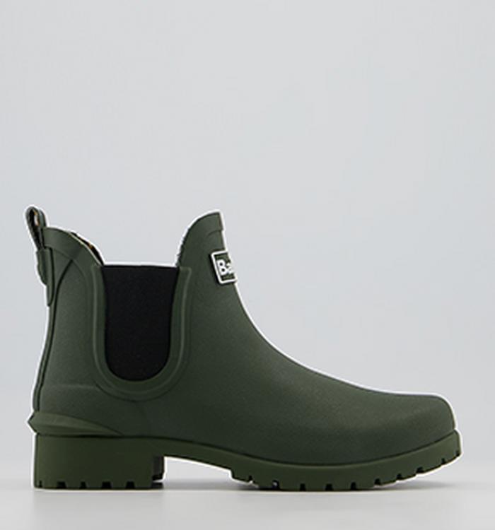 Barbour Wilton Wellies Olive