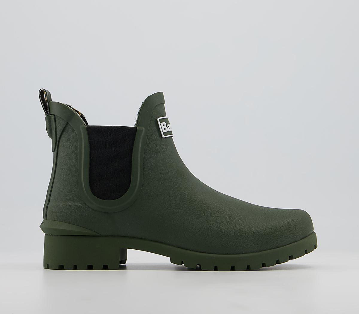 barbour wilton wellies olive