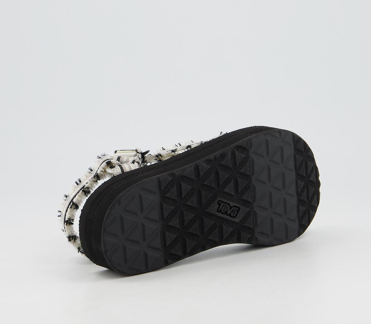 TevaMidform Fray SandalsWhite Black Check