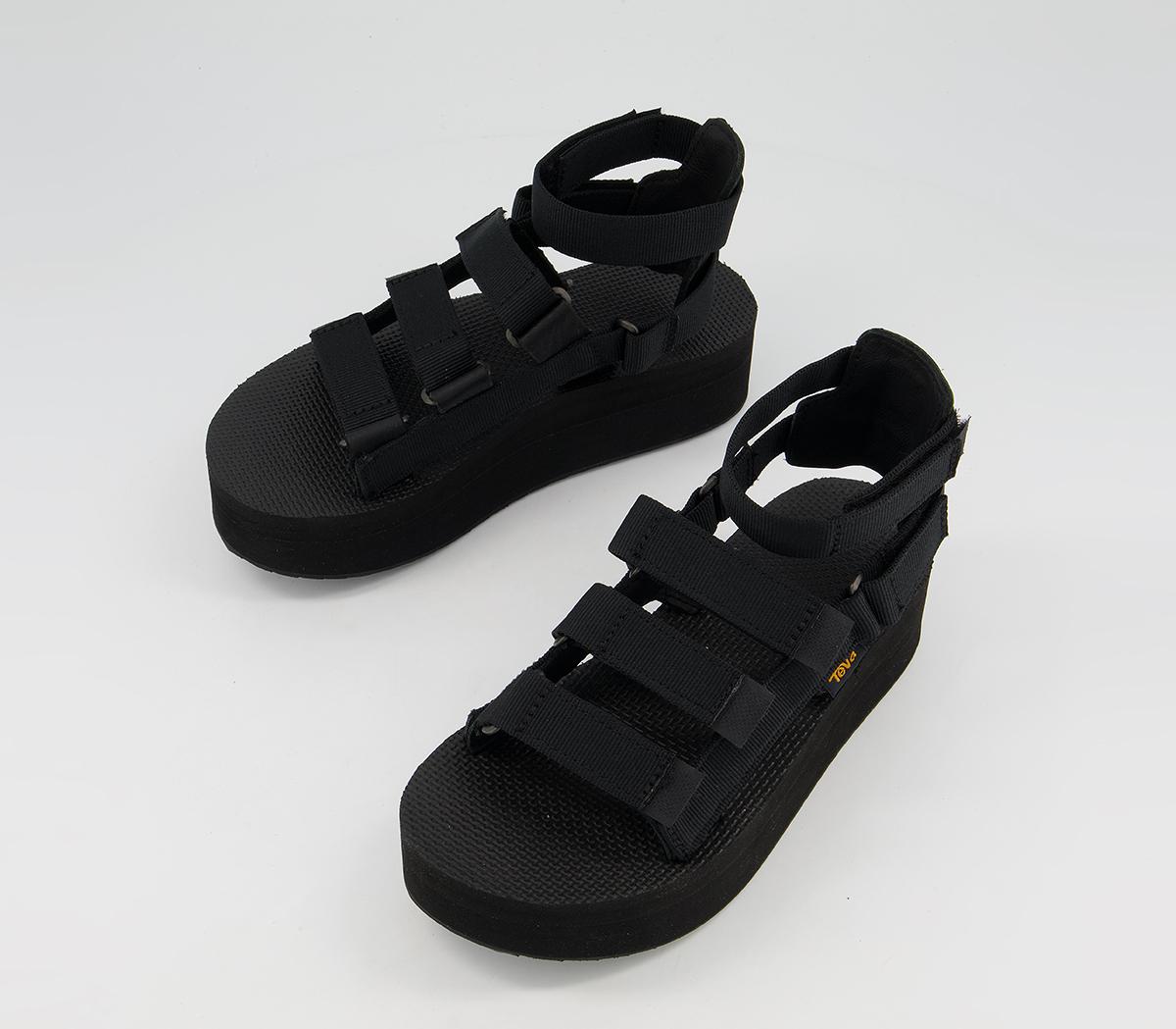 Teva Flatform Mevia Sandals Black - Women’s Sandals