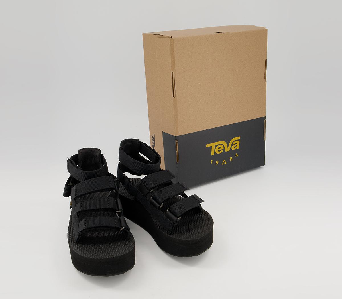 Teva Flatform Mevia Sandals Black - Women’s Sandals