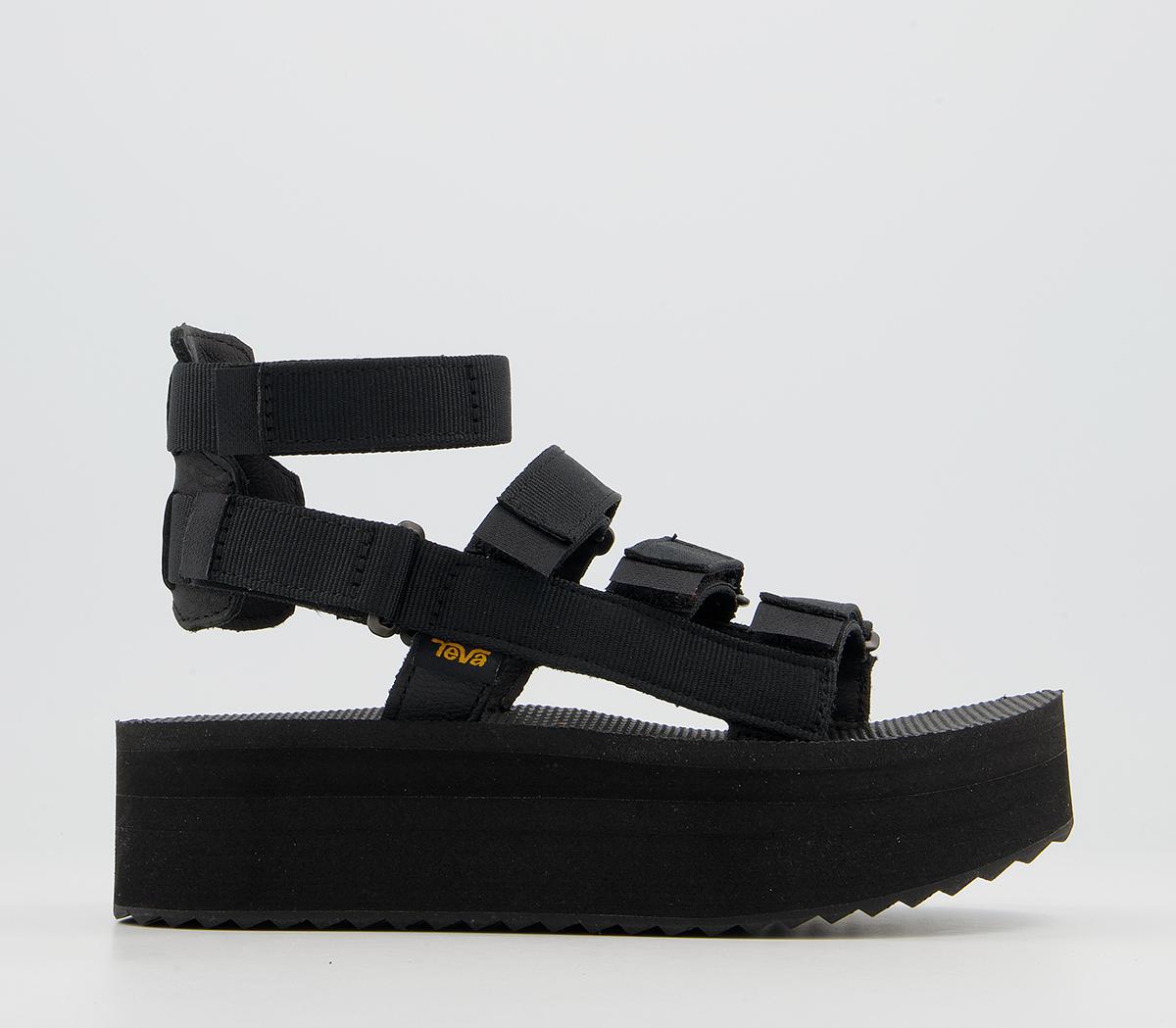 Teva Flatform Mevia Sandals Black - Women’s Sandals