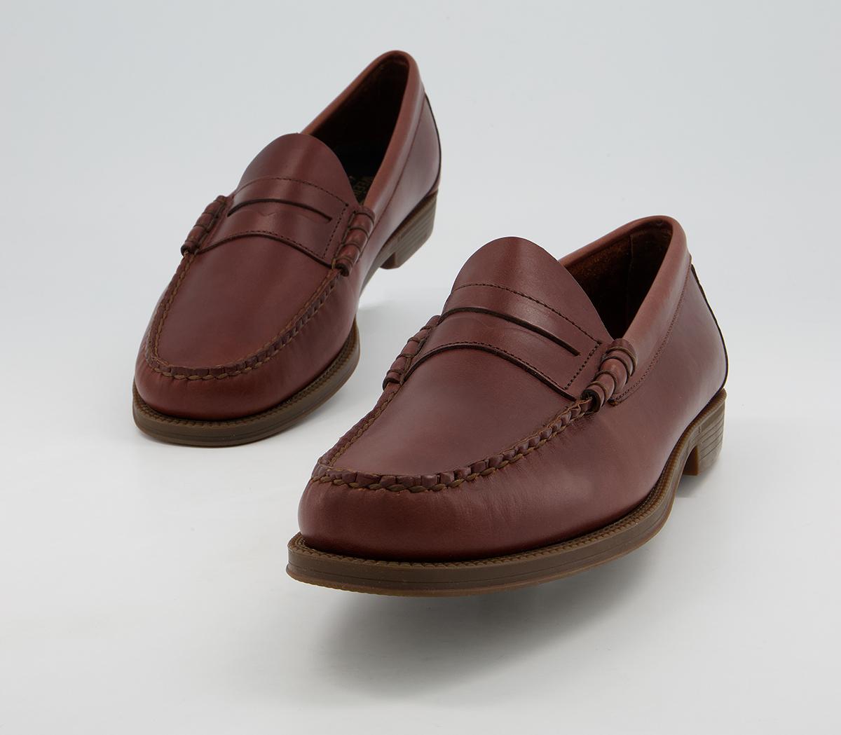 G.H Bass & Co Weejuns II Larson Pull Up Loafers G.H Bass & Co Weejuns II Larson Pull Up Loafers Brown Leather