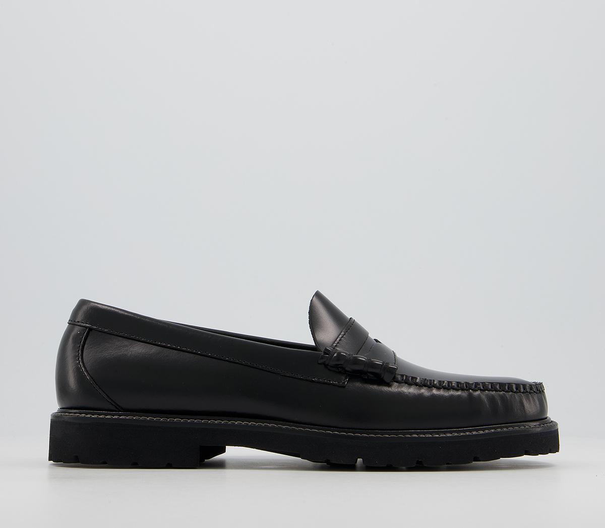 G.H Bass & Co Weejuns II 90s Larson Moc Penny Loafers Black