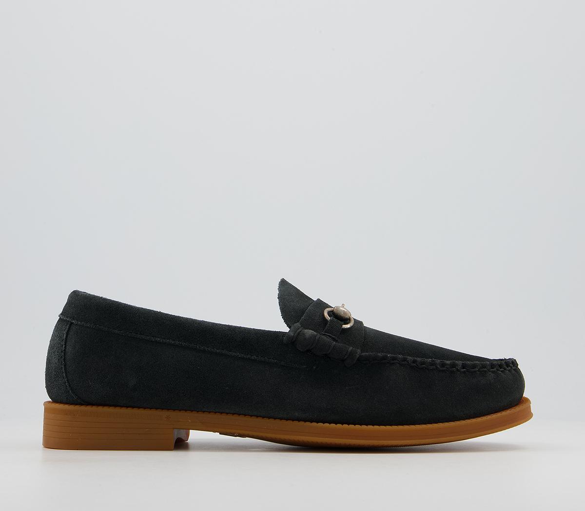 bass navy loafers