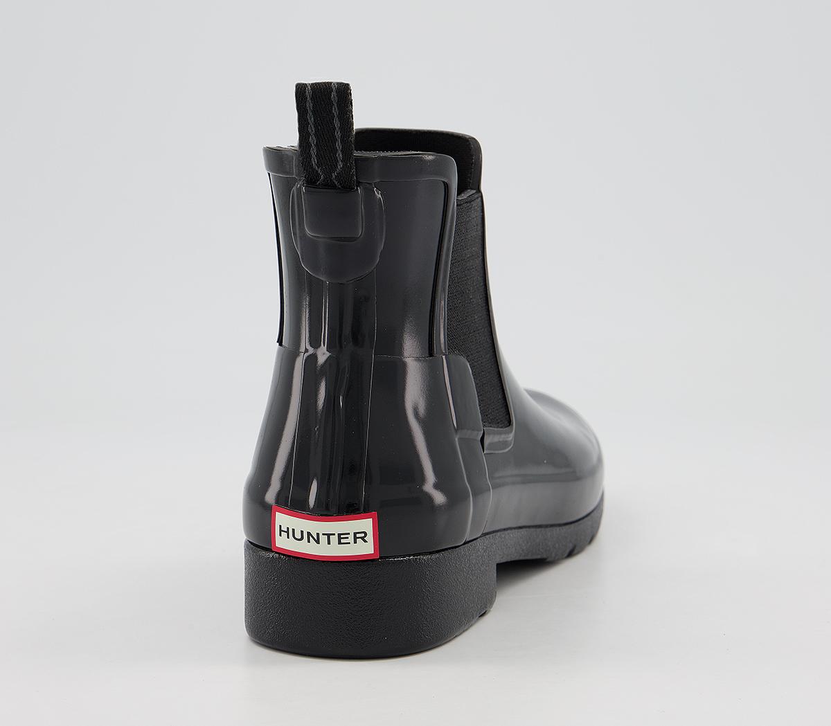 HunterRefined Chelsea Gloss BootsBlack
