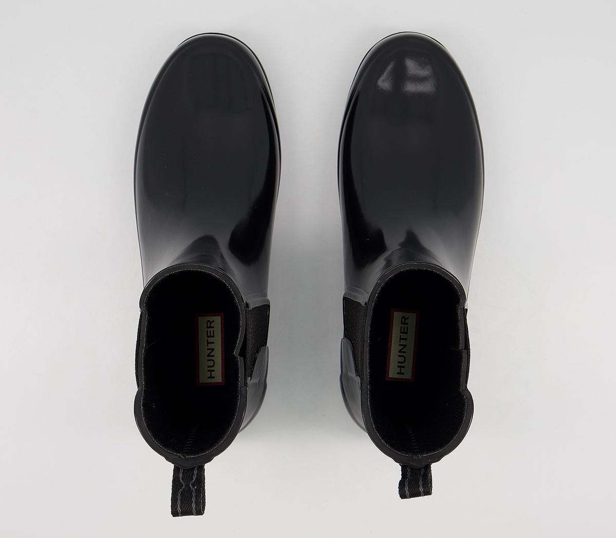 HunterRefined Chelsea Gloss BootsBlack