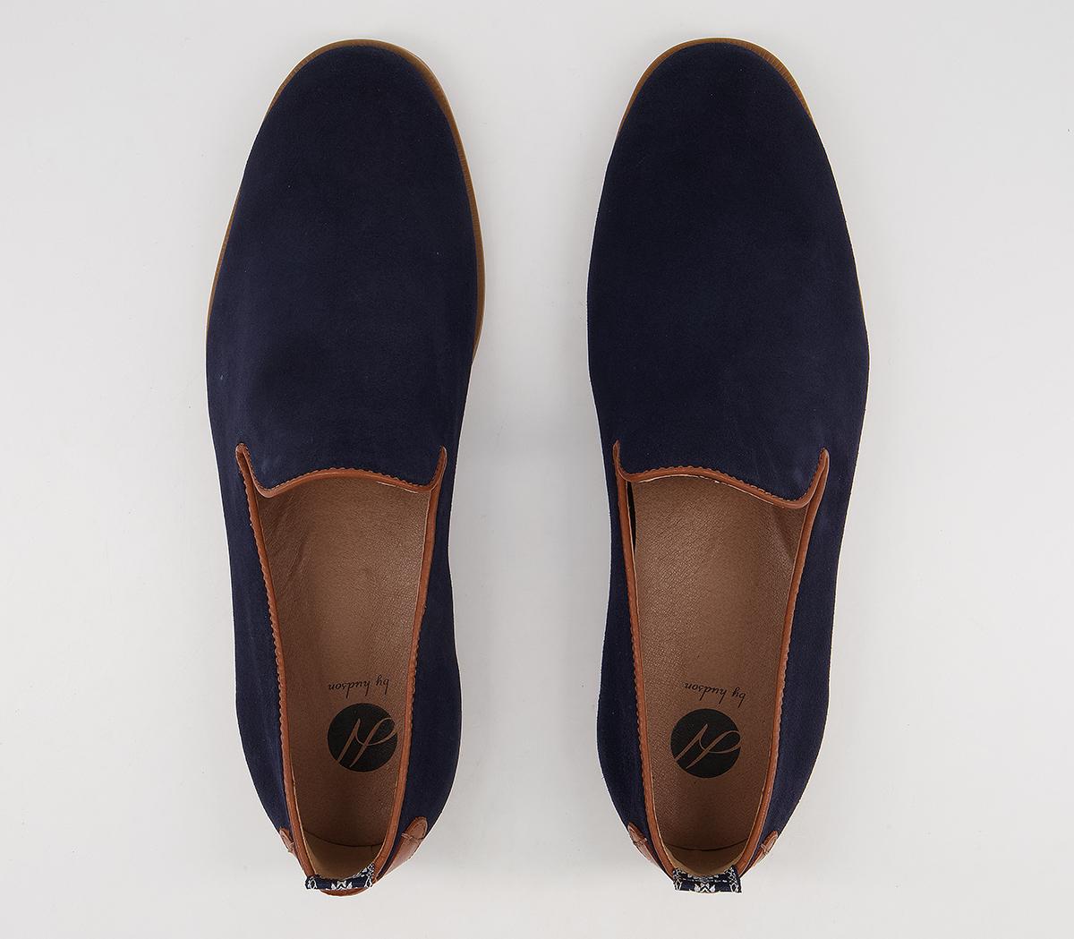 Hudson LondonParker LoafersNavy Suede