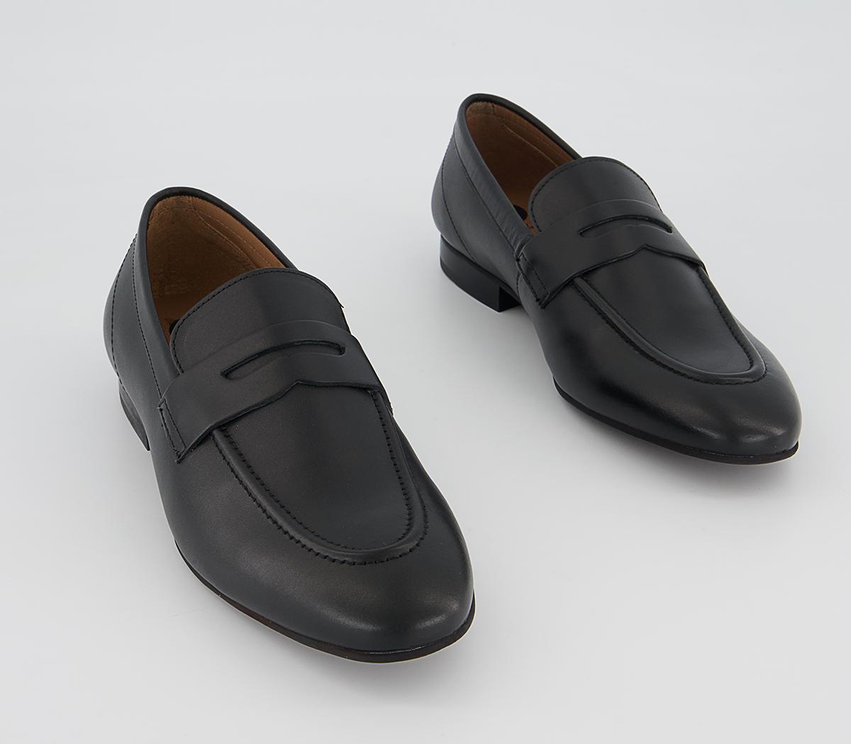 Hudson London Bolton Loafers Black Leather - Men’s Smart Shoes