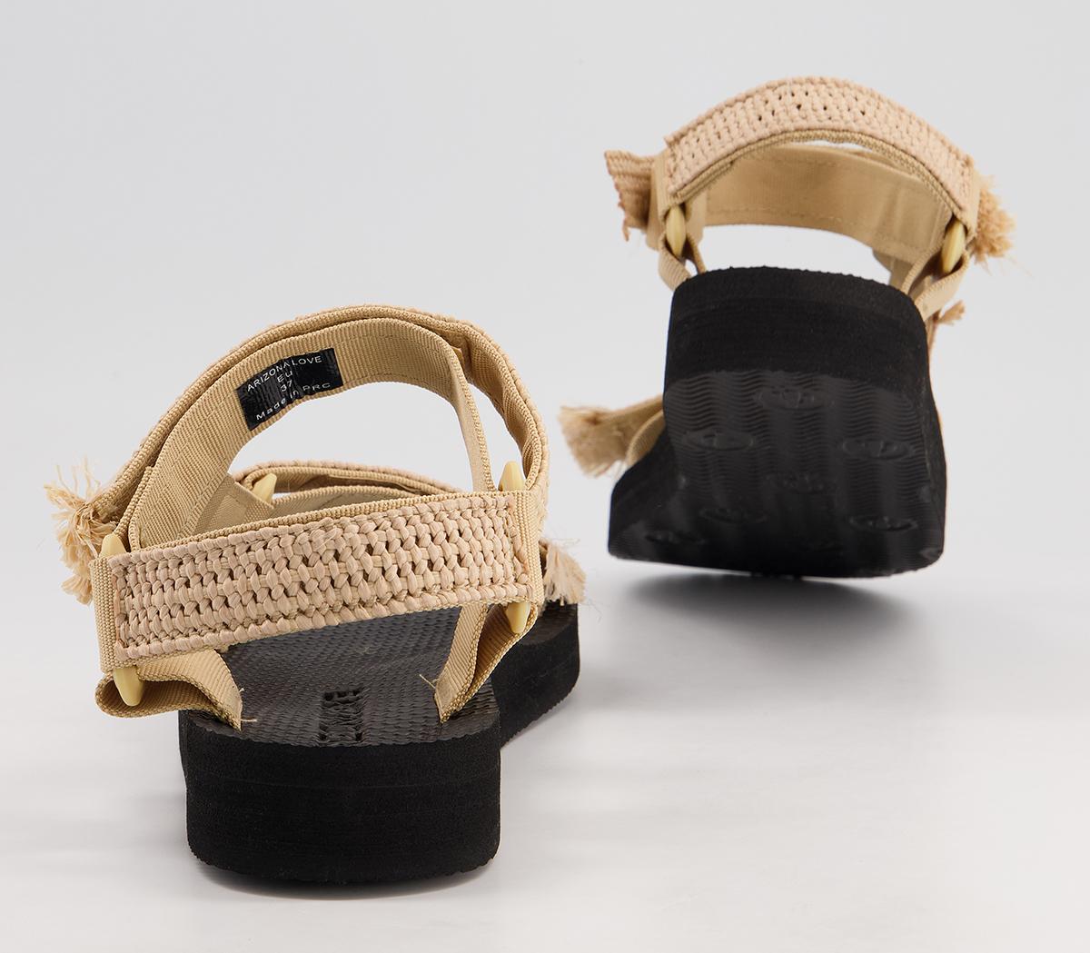 Arizona Love Trekky Raffia Sandals Natural Women's Sandals