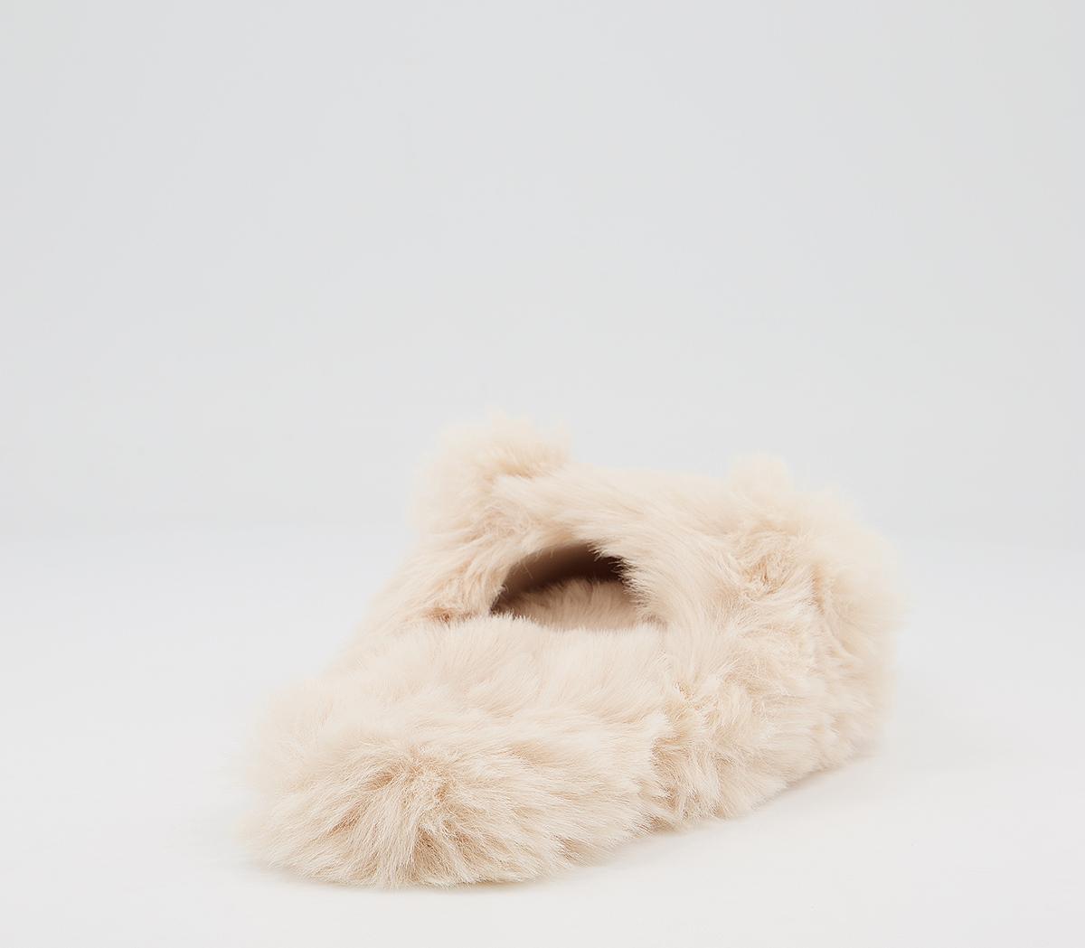 Joules Cosy Fluffy Mule Junior Slippers Joules Cosy Fluffy Mule Junior Slippers Soft Pink