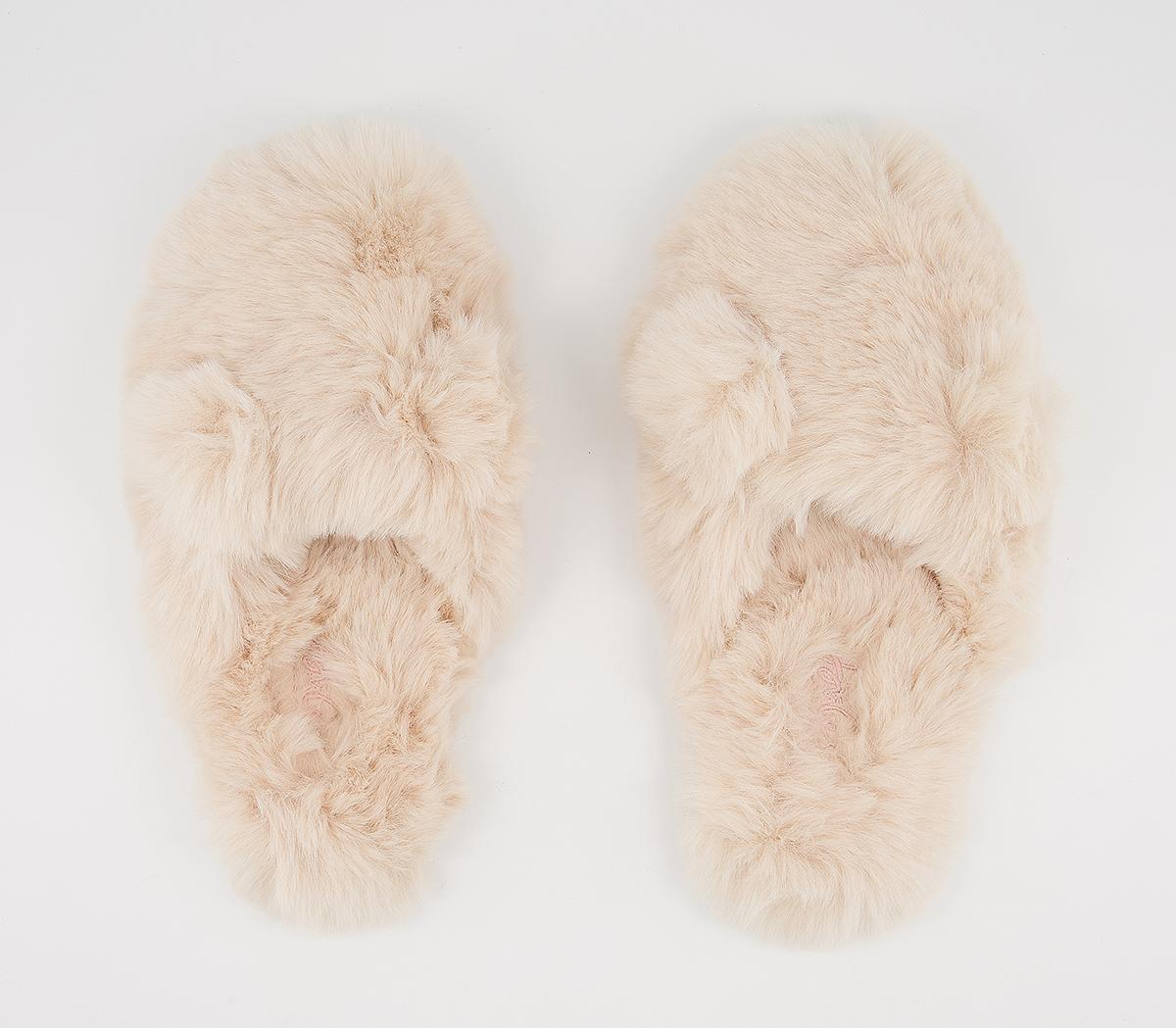 Joules Cosy Fluffy Mule Junior Slippers Joules Cosy Fluffy Mule Junior Slippers Soft Pink
