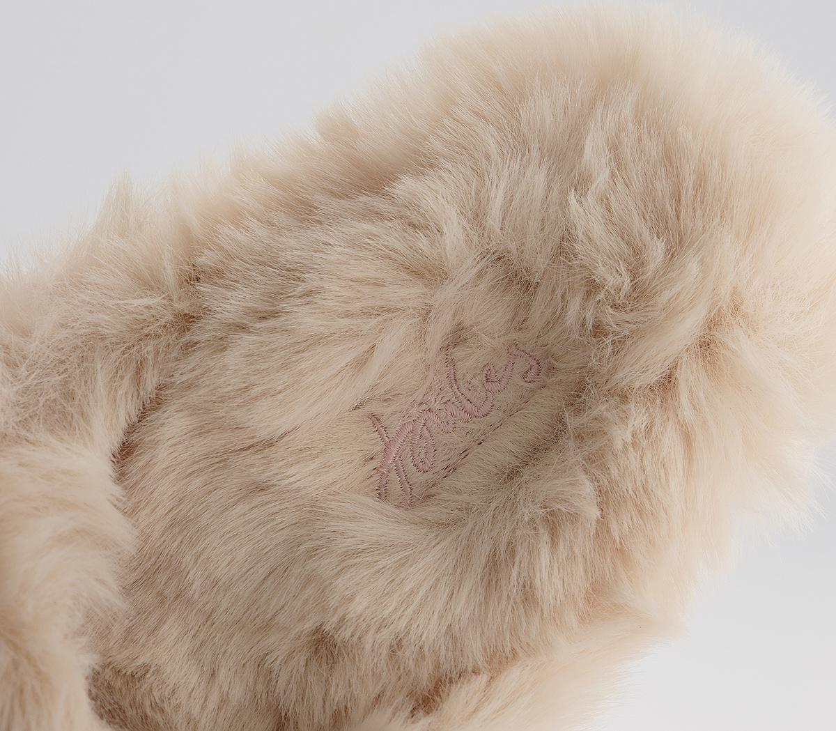 Joules Cosy Fluffy Mule Junior Slippers Joules Cosy Fluffy Mule Junior Slippers Soft Pink