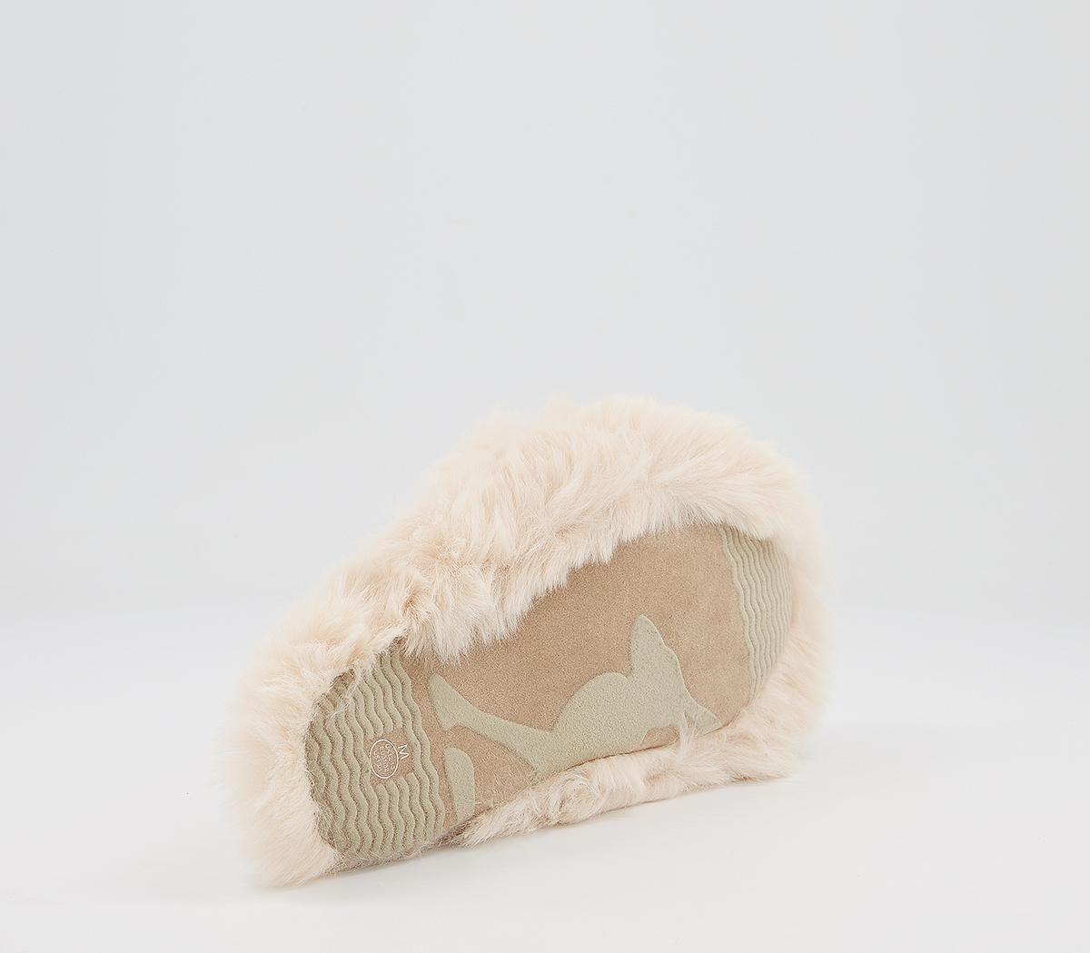 Joules Cosy Fluffy Mule Junior Slippers Joules Cosy Fluffy Mule Junior Slippers Soft Pink