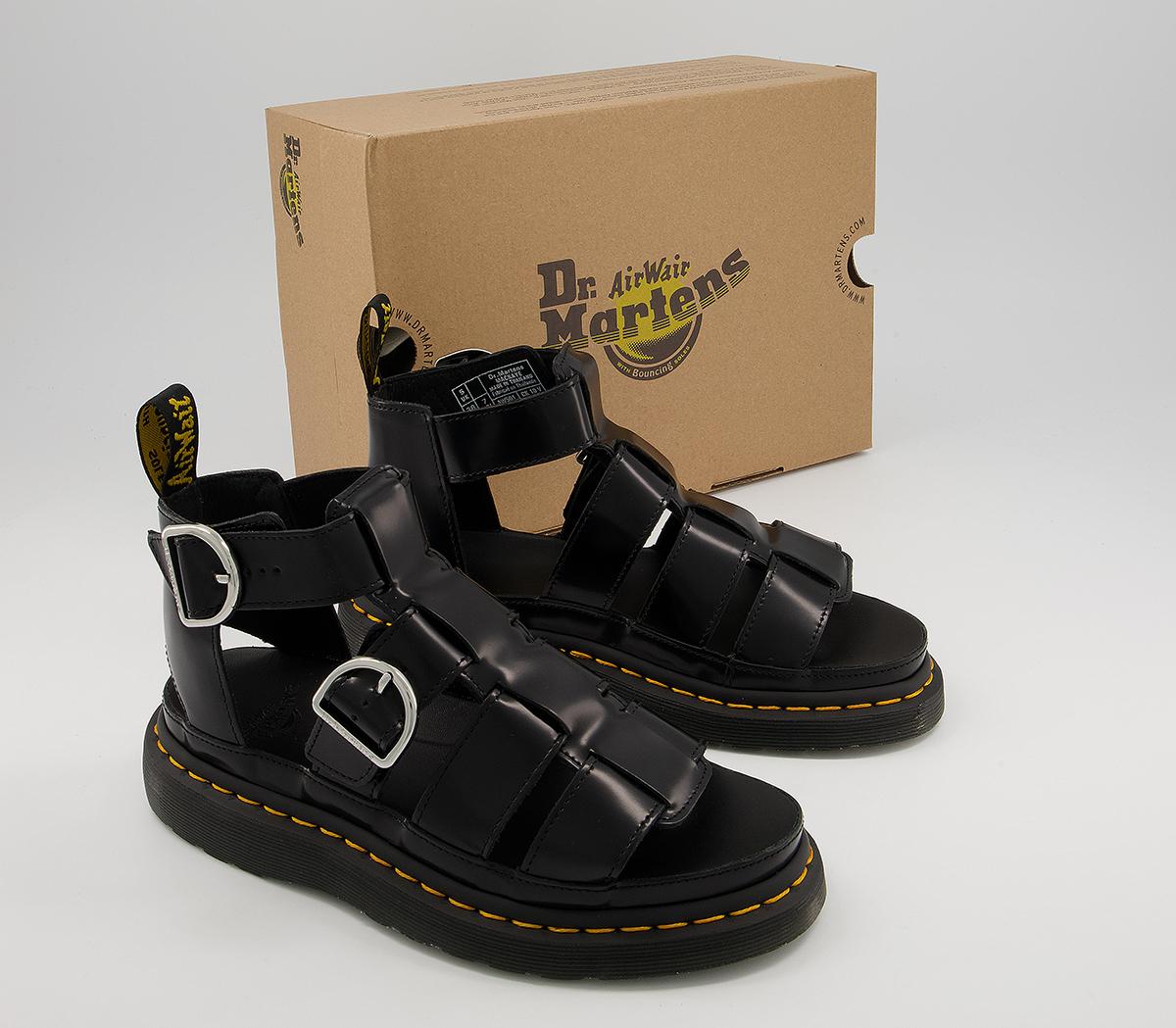 Dr.Martens MACKAYE HARDWARE サンダル UK4 Mackaye Hardware Leather Strap Sandals in Black Buttero | Dr