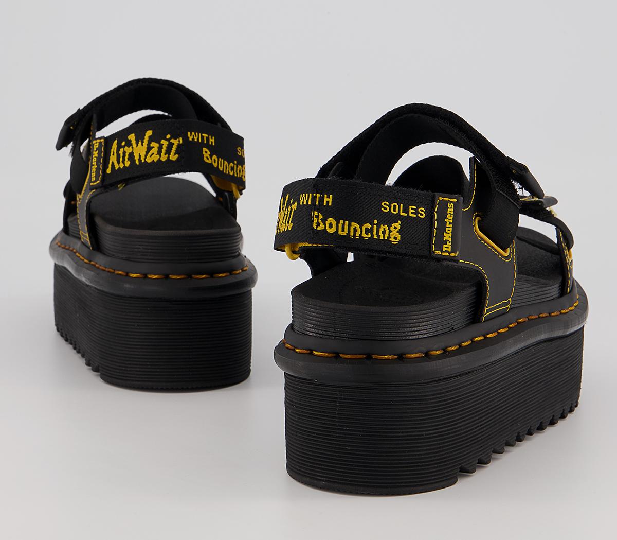 Dr. Martens Kimber Platform Sandals Dr. Martens Kimber Platform Sandals Black Webbing