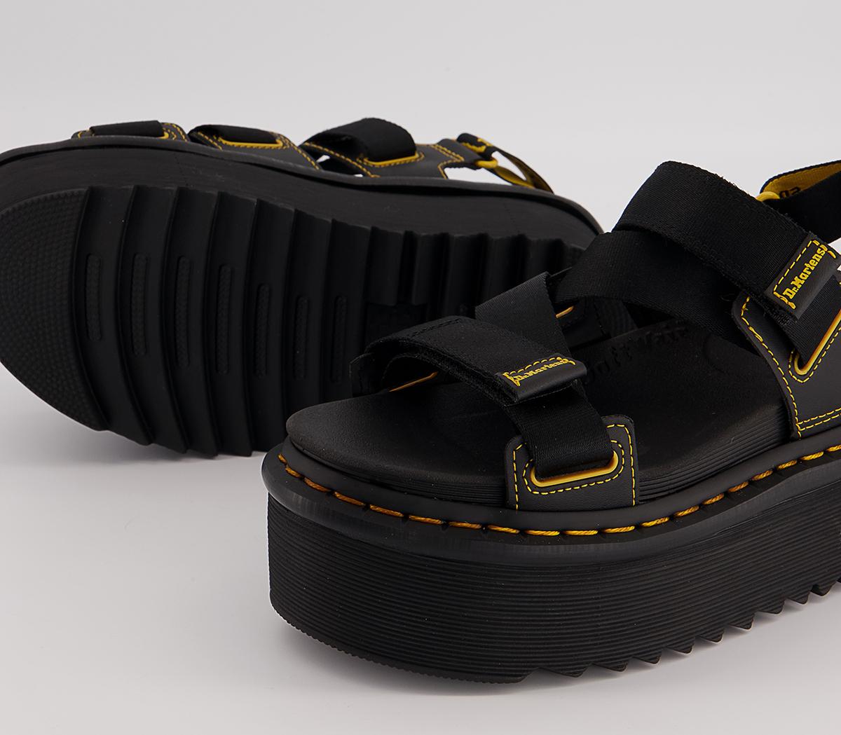 Dr. Martens Kimber Platform Sandals Dr. Martens Kimber Platform Sandals Black Webbing