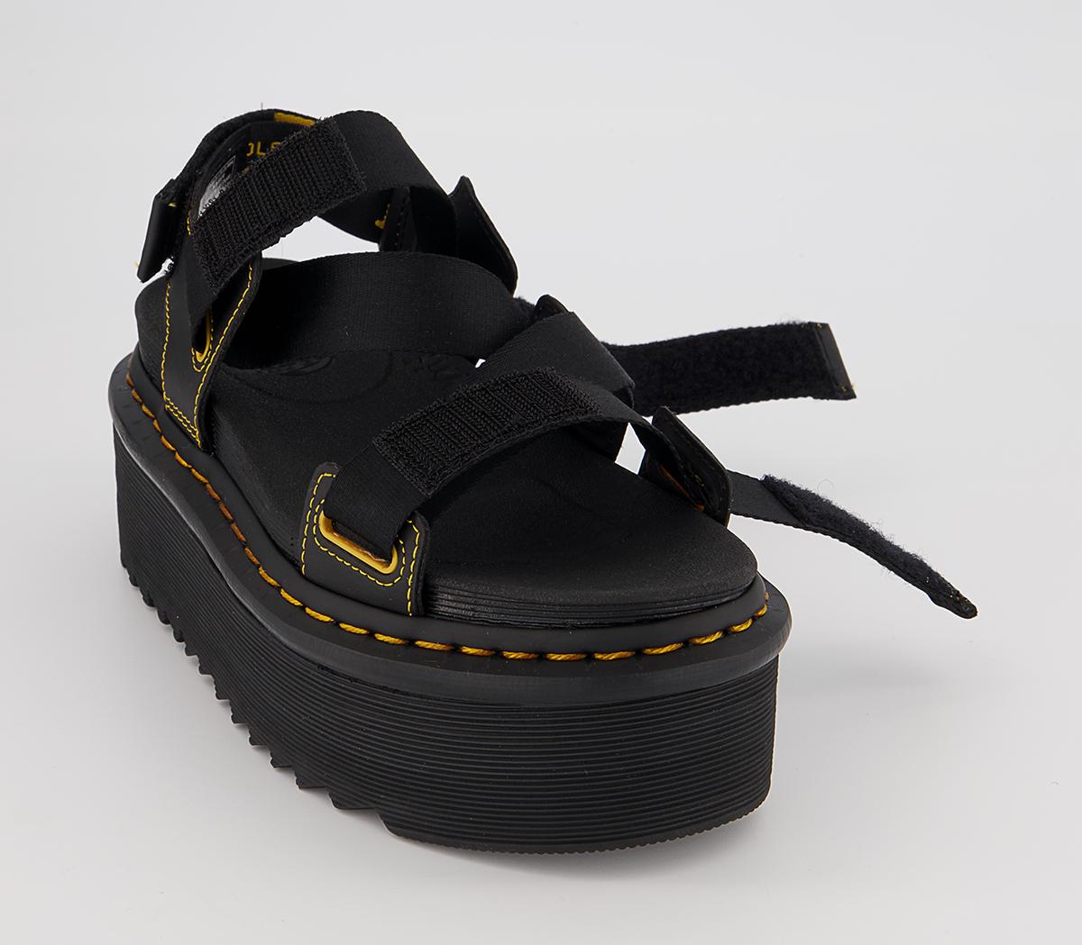Dr. Martens Kimber Platform Sandals Dr. Martens Kimber Platform Sandals Black Webbing